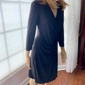 Anne Klein Black Faux Wrap dress